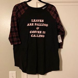3/4 length sleeve Fall shirt